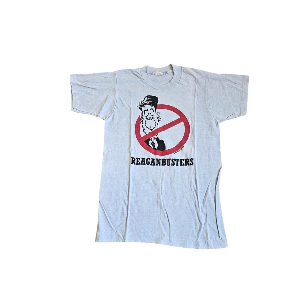 Regan Busters T-Shirt: Political Parody Sz S-M 1980s